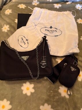 2005 re edition Prada nylon shoulder bag